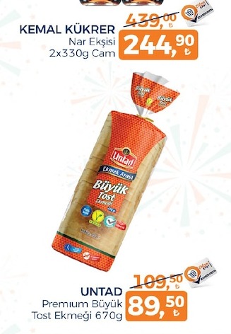 Untad Premium Büyük Toast Ekmeği 670G