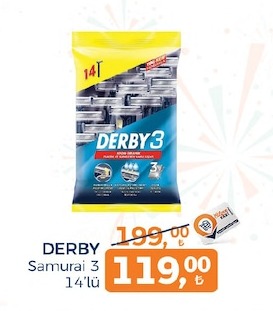 Derby Samurai 3 Tıraş Bıçağı 14 Lü