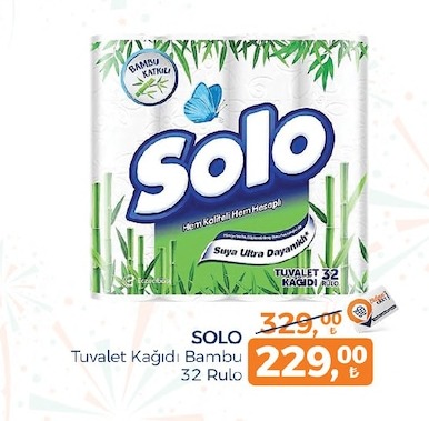 Solo Tuvalet Kağıdı Bambu 32 Rulo