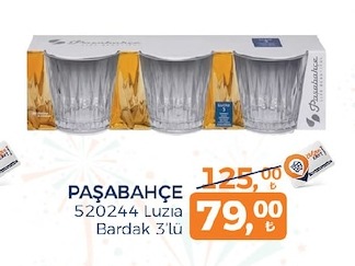Paşabahçe 520244 Luzia Bardak 3'Lü