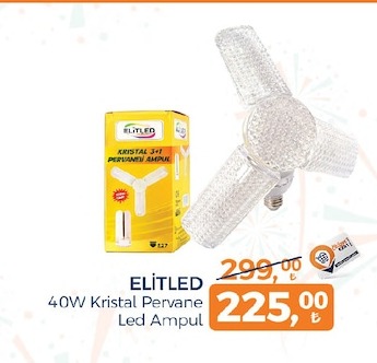 Elitled 40W Kristal Pervane Led Ampul