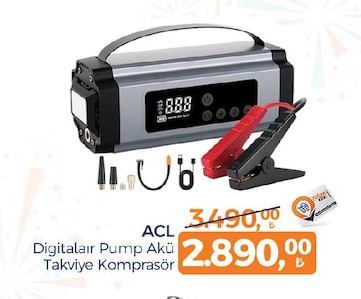 Acl Dijitalair Pump Akü Takviye Komprasör