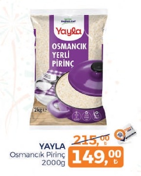 Yaylav Osmancik Pirinç 2000G