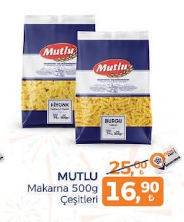 Mutlu Makarna 500G Çeşitleri