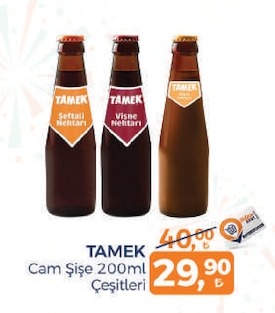 Tamek Şeftali Nektarı Vişne Nektarı Çeşitleri 200Ml