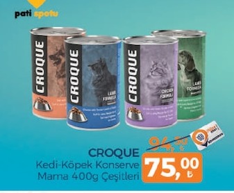 Croque Kedi Köpek Konserve Mama 400G
