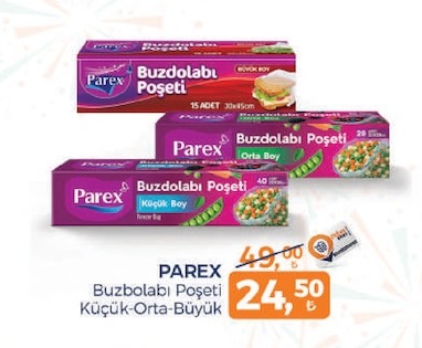 Parex Buzdolabı Poşeti Küçük-Orta-Büyük