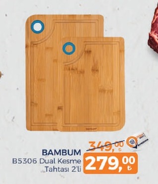 Bambum B5306 Dual Kesme Tahtasi 2'Li