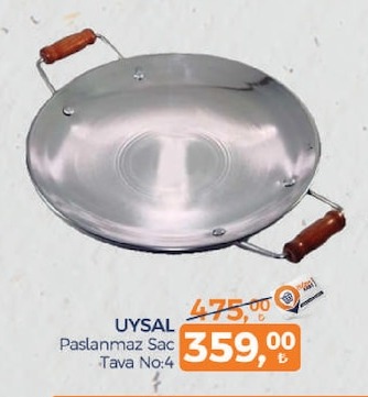 Uysal Paslanmaz Sac Tava No:4