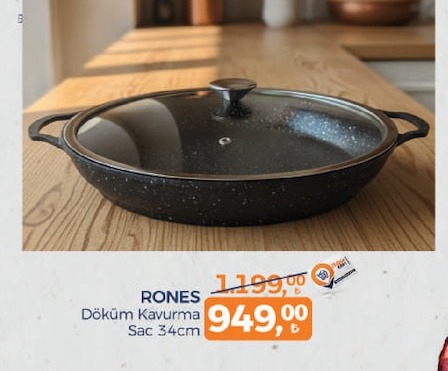 Rones Döküm Kavurma Sac 34Cm