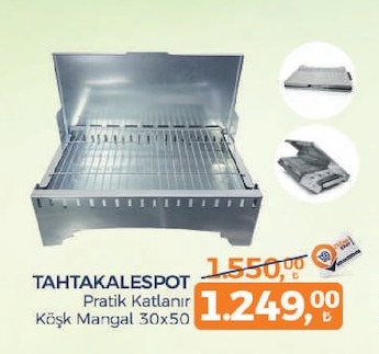 Tahtakale Spot Pratik Katlanır Köşk Mangal 30X50
