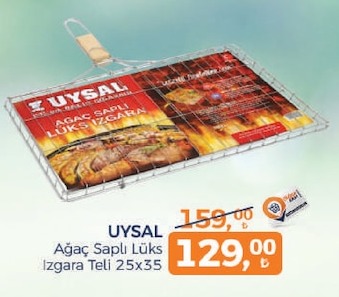 Uysal Ağaç Saplı Lüks Izgara Teli 25X35