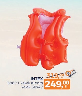 Intex Yakalı Kırmızı Yelek 50X47