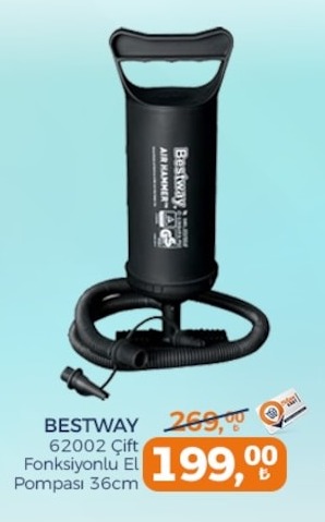 Bestway 62002 Çift Fonksiyonlu El Pompası 36Cm