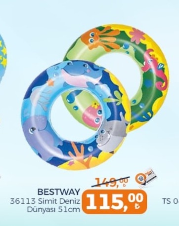 Bestway 36113 Simit Deniz Dünyası 51Cm