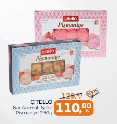 Çitello Nar Aromalı Sade Pişmaniye 250G