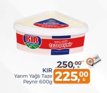 Kir Yarım Yağlı Taze Peynir 600G