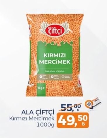 Ala Çiftçi Kırmızı Mercimek 1000G