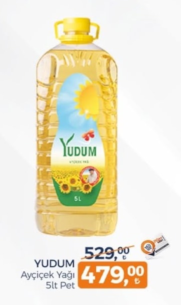 Yudum Ayçiçek Yağı 5Lt Pet
