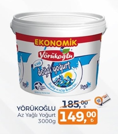 Yörükkoğlu Az Yağlı Yoğurt 3000G