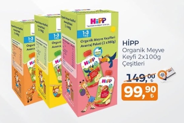 Hipp Organik Meyve Keyfi 2X100G Çeşitleri