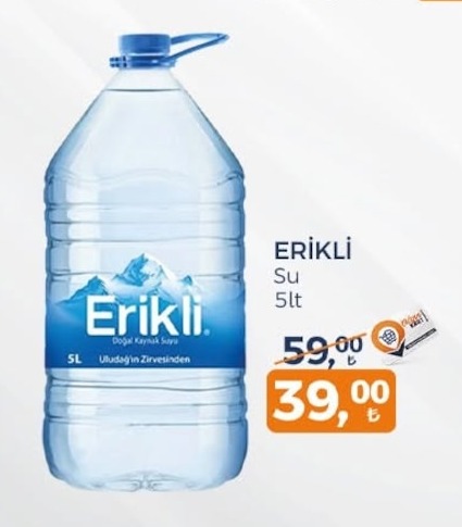 Erikli Su 5 Lt