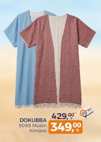 Dokubba 9099 Muslin Kimono