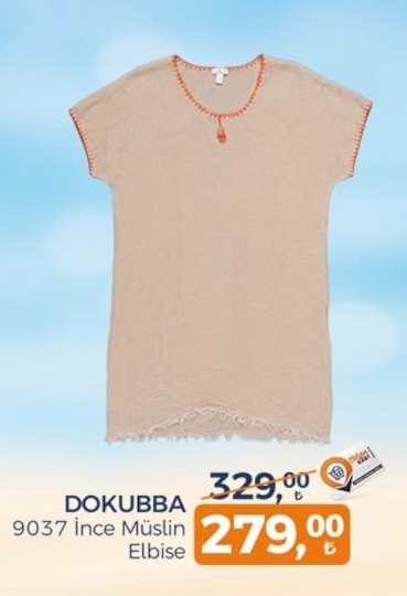 Dokubba 9037 İnce Müslin Elbise