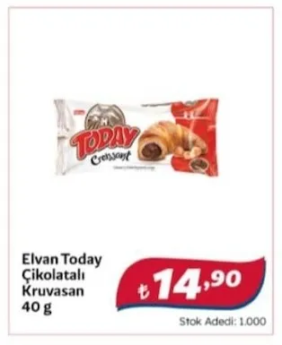 Elvan Today Çikolatalı Kruvasan 40 G