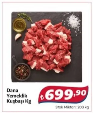 Dana Yemeklik Kuşbaşı Kg