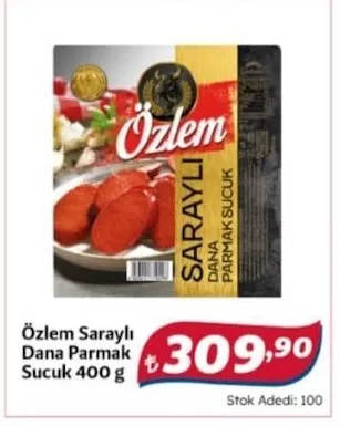 Özlem Saraylı Dana Parmak Sucuk 400 G