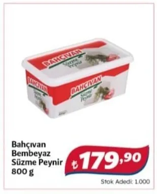 Bahçıvan Bembeyaz Süzme Peynir 800 G