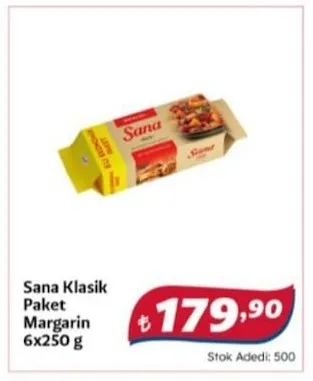 Sana Klasik Paket Margarin 6X250 G