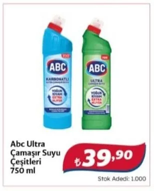Abc Ultra Çamaşır Suyu Çeşitleri 750 Ml