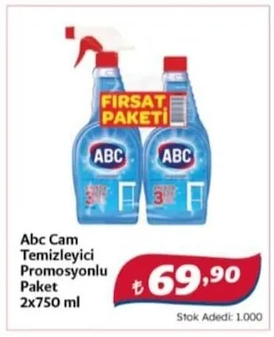 Abc Cam Temizleyici Promosyonlu Paket 2X750 Ml