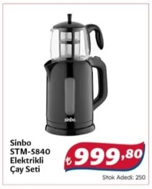 Sinbo Stm-5840 Elektrikli Çay Seti