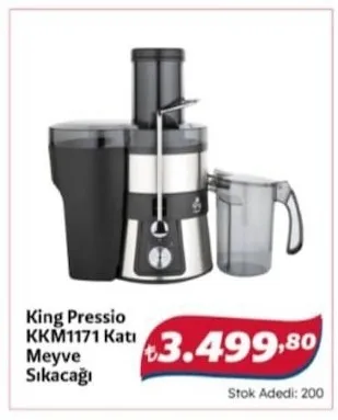 King Pressio Kkm1171 Katı Meyve Sıkacağı