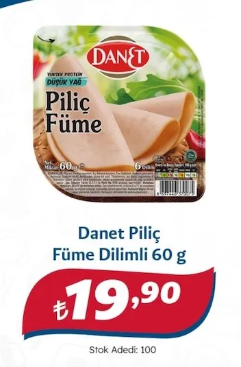 Danet Piliç Füme Dilimli 60 G