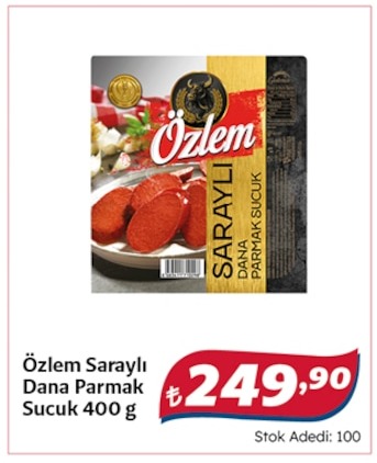 Özlem Saraylı Dana Parmak Sucuk 400 G