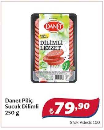 Danet Piliç Sucuk Dilimli 250 G
