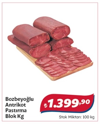 Bozbeyoğlu Antrikot Pastırma Blok Kg
