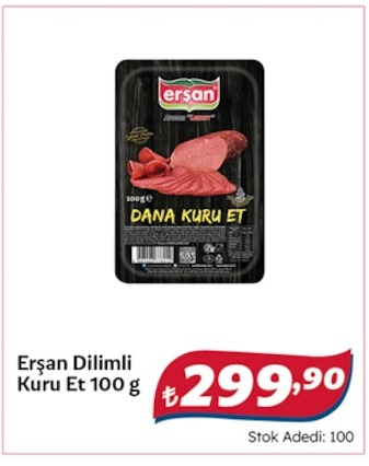 Erşan Dilimli Kuru Et 100 G