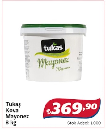 Tukaş Kova Mayonez 8 Kg