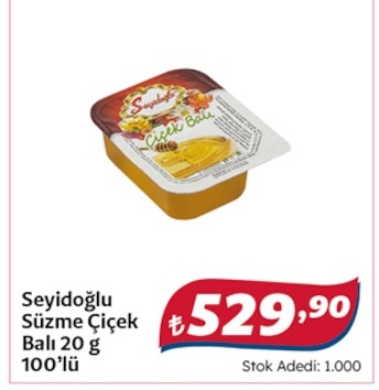 Seyidoğlu Süzme Çiçek Balı 20 G 100'Lü