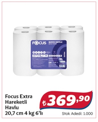 Focus Extra Hareketli Havlu 20,7 Cm 4 Kg 6'Lı