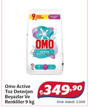 Omo Active Toz Deterjan Beyazlar Ve Renkliler 9 Kg