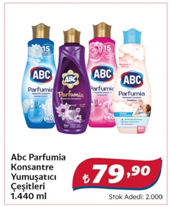 Abc Parfumia Konsantre Yumuşatici Çeşitleri 1.440 Ml