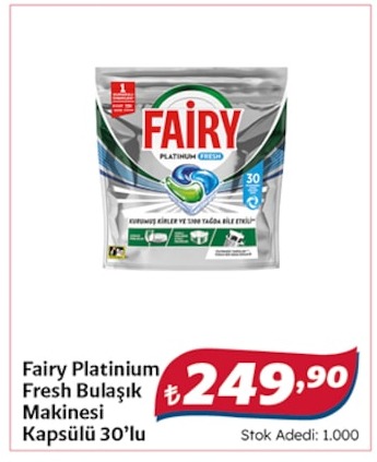 Fairy Platinium Fresh Bulaşık Makinesi Kapsülü 30'Lu