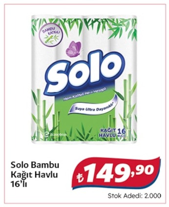 Solo Bambu Kağıt Havlu 16'Lı