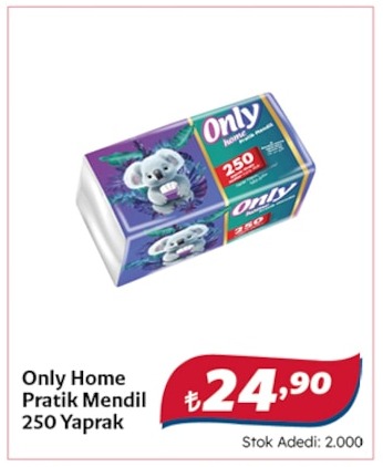 Only Home Pratik Mendil 250 Yaprak